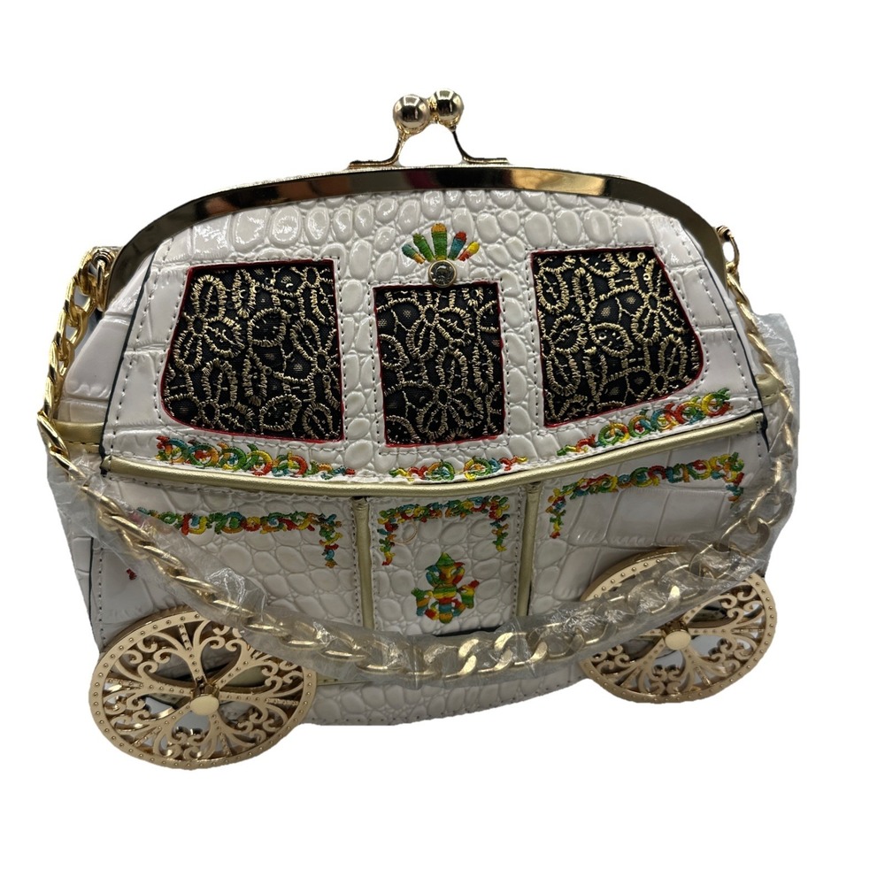 Carriage Bag Creative Car Vw Bus Clutch Cinderella Unique Whimsy NWT